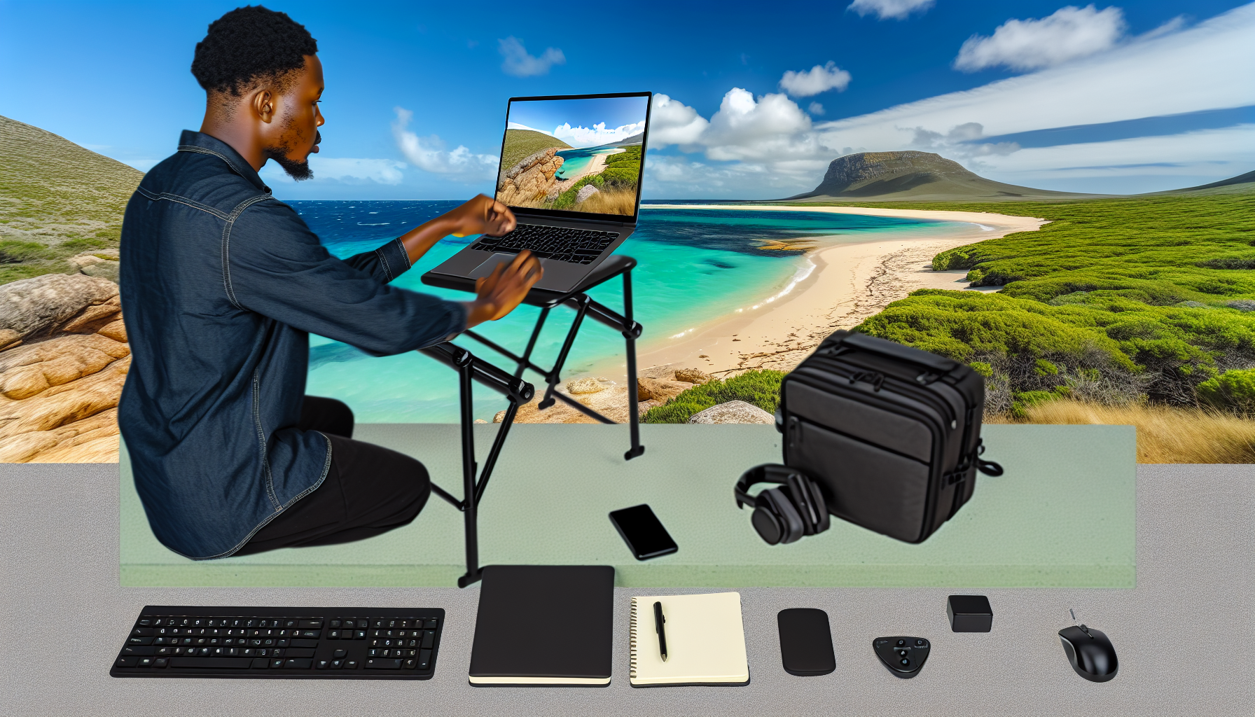 Portable Office Setup Digital Nomad